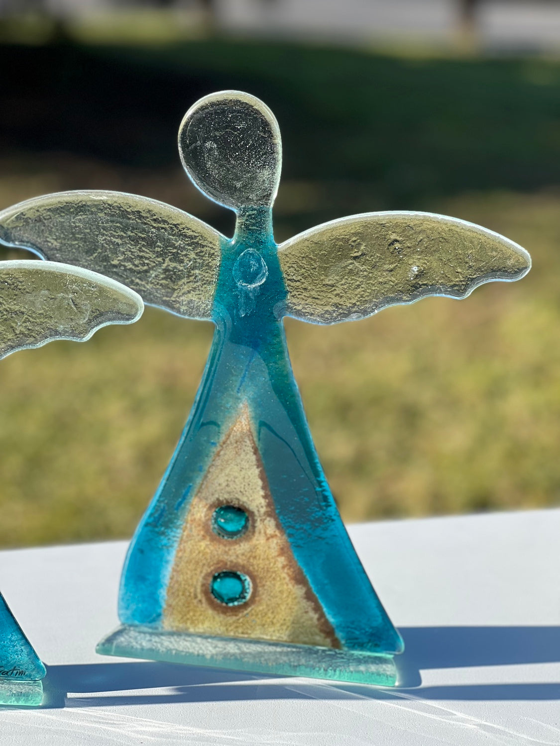 Angel - Topaz Blue & Gold