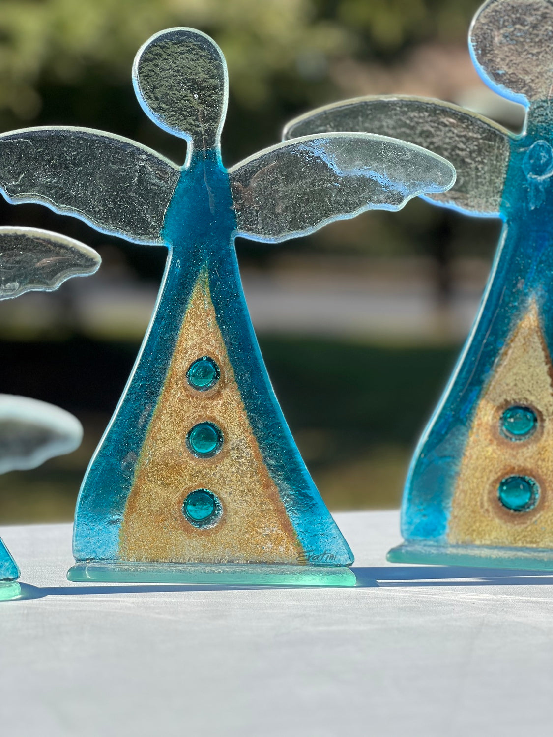 Angel - Topaz Blue & Gold