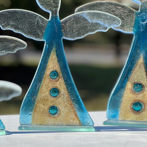 Angel - Topaz Blue & Gold