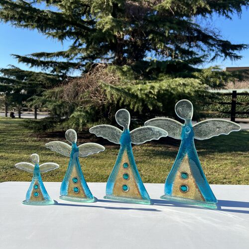 Angel - Topaz Blue & Gold